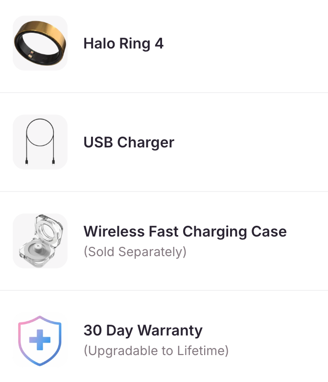 Halo Ring package contents